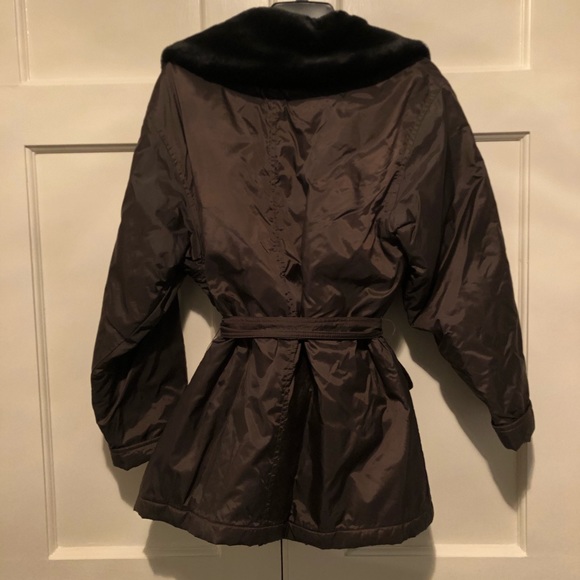 NWOT Susie Tompkins Fur Collar Jacket, size L - Picture 3 of 11